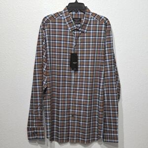 Bugatchi Plaid Regular Fit Cotton Button-Up Shirt